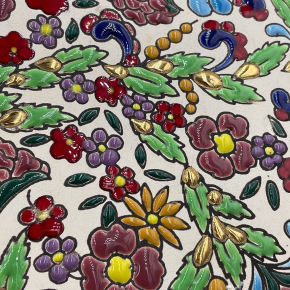 Vintage Ceramicas Sevilla Spain, 24k gold trim decorative Wall Plate - Picture 5 of 9